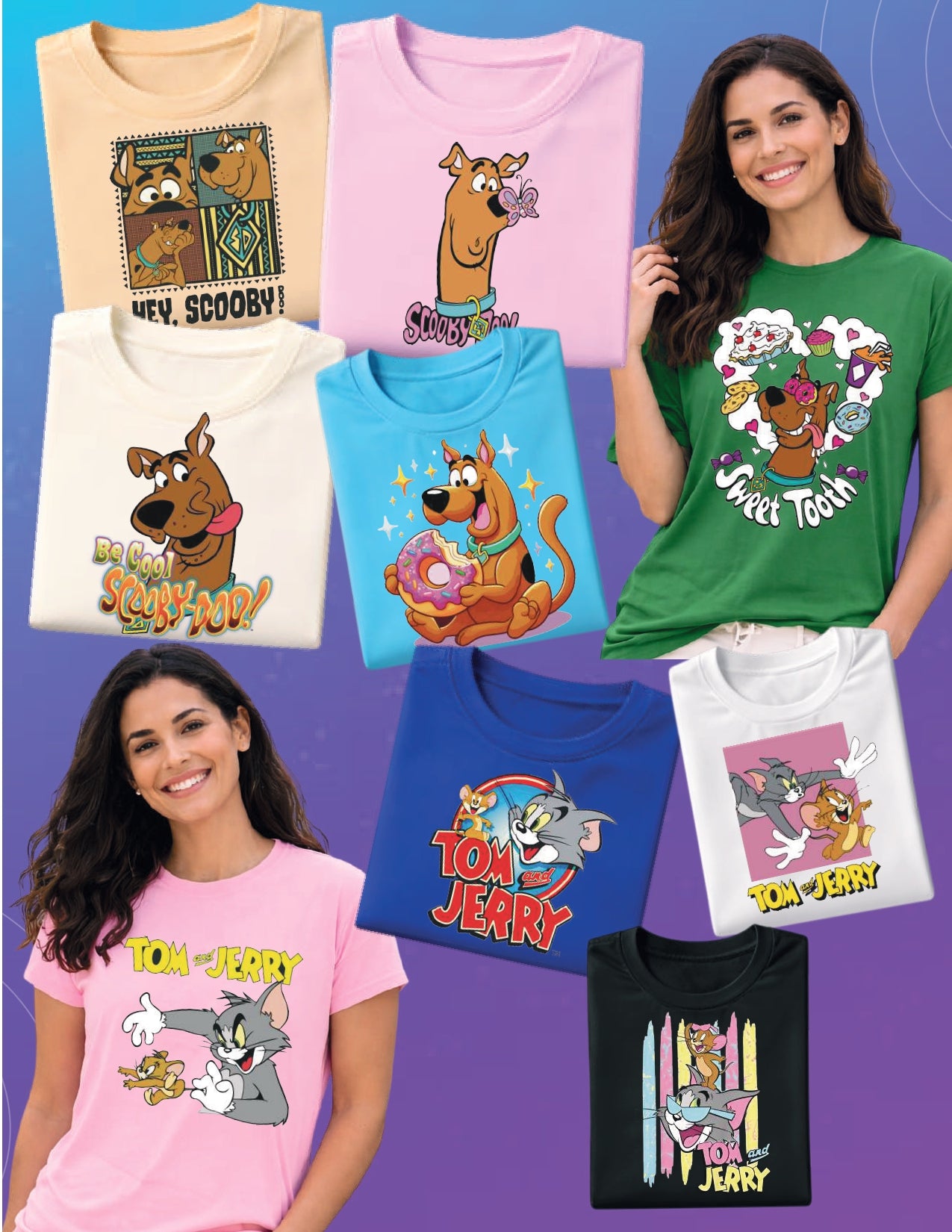 Camiseta de Algodón Estampada DTF - Paquete x6 Diseños de Moda Animados