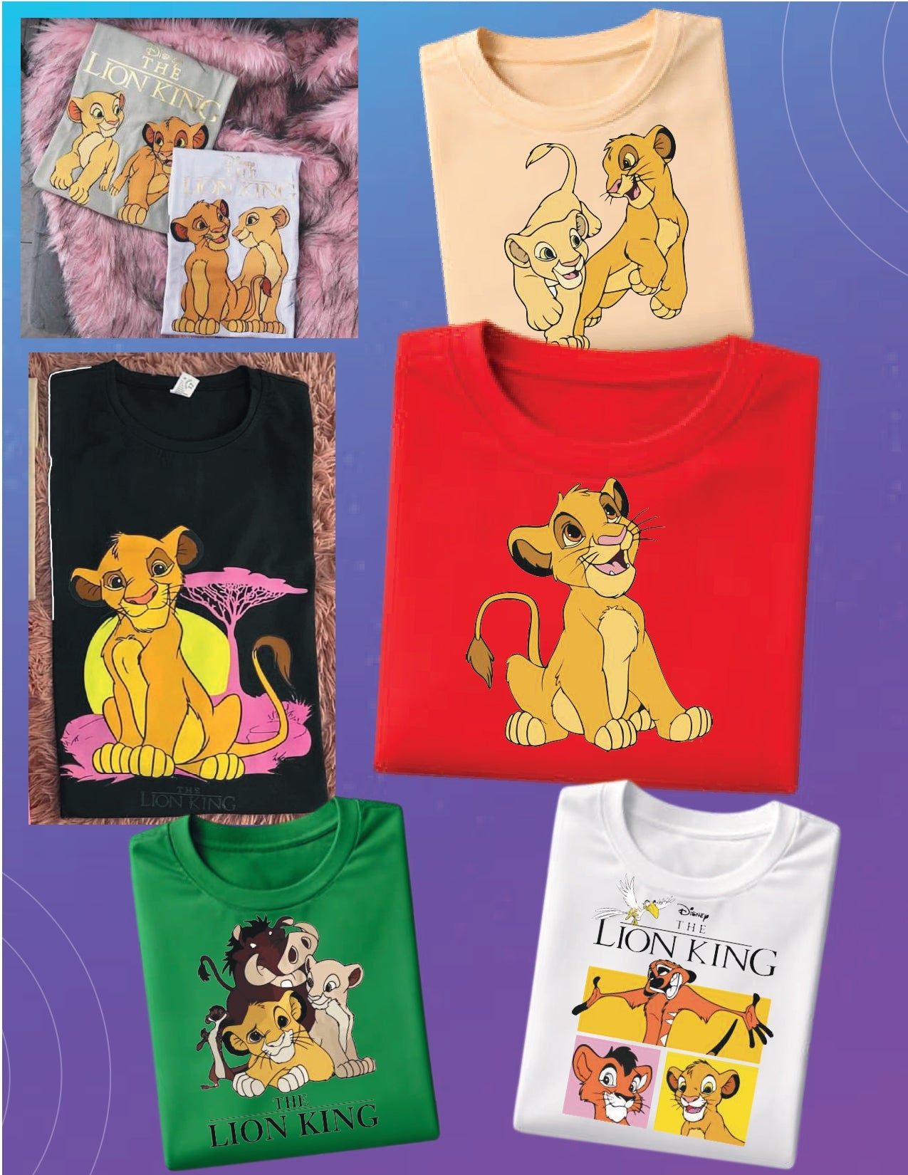 Camiseta de Algodón Estampada DTF - Paquete x6 Diseños de Moda Animados