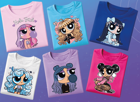 Camisetas Oversize Animadas Aesthetics - 6  unidades * $130.000 en Algodon Estampado DTF